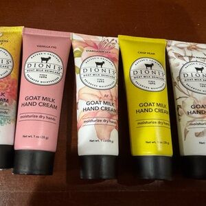 Dionis Goat Milk Hand Cream Collection - Pink, Yellow, Cream